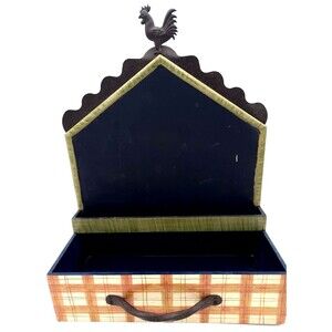 Tracy Porter Stonehouse Farm Collection Chalkboard Wooden Spice Rack Mail Holder